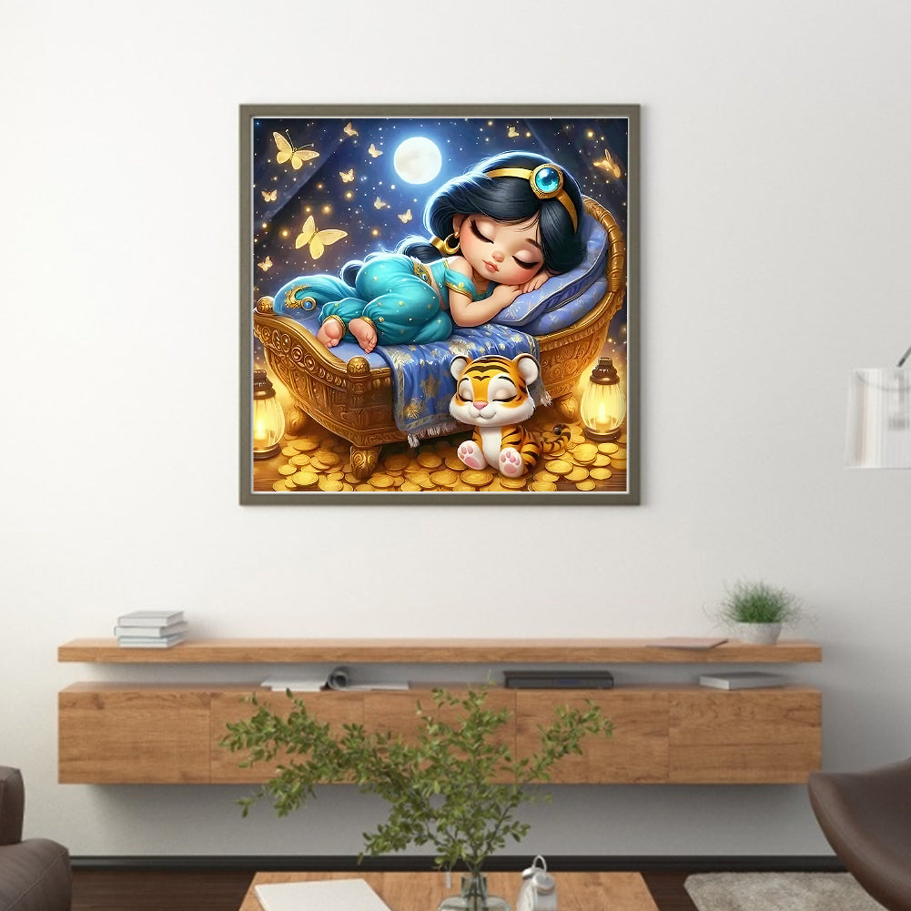 Disney-Princess Jasmine - 18CT Stamped Cross Stitch 30*30CM
