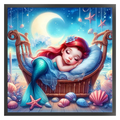 Disney-Princess Ariel - 18CT Stamped Cross Stitch 30*30CM