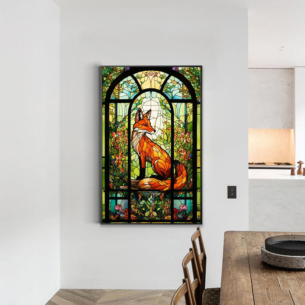 Glass Wind Fox - Full Round Drill Diamond Painting 40*60CM