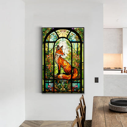 Glass Wind Fox - Full Round Drill Diamond Painting 40*60CM