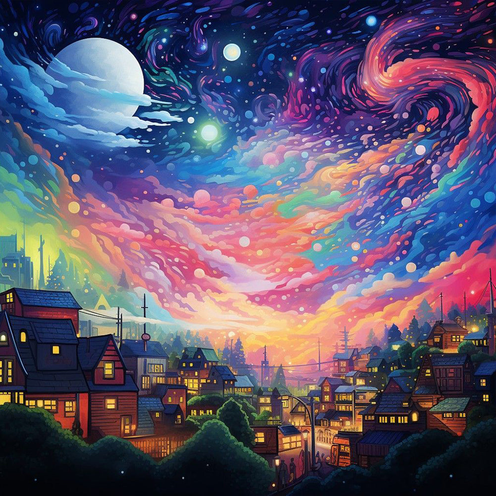 Fantasy World¡¤Dream Night - Full Round Drill Diamond Painting 30*30CM