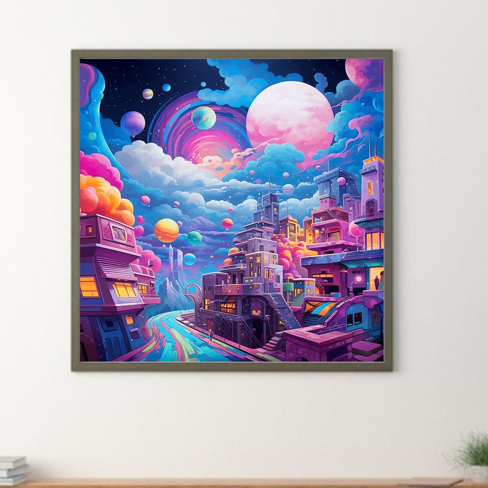 Fantasy World¡¤Planet Night - Full Round Drill Diamond Painting 30*30CM