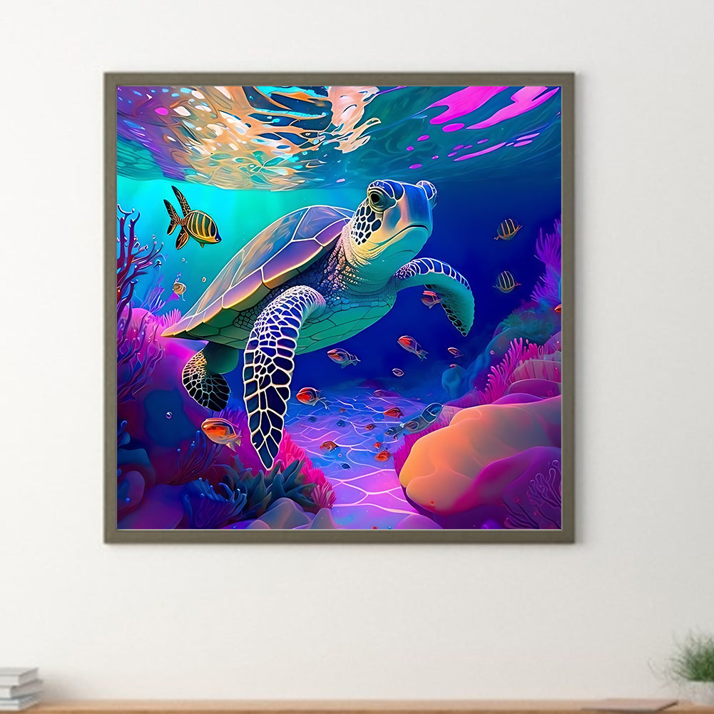 Two Turtles - Full Round Drill Diamond Painting 30*30CM