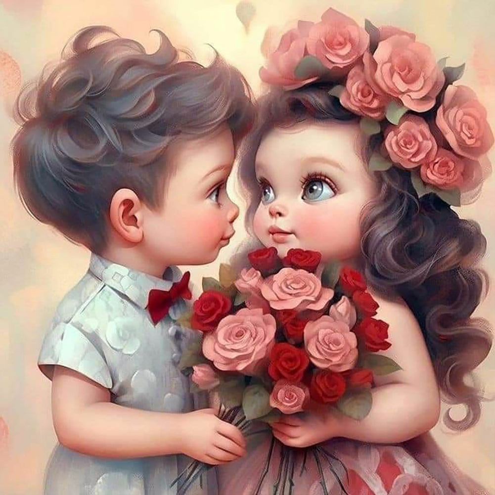 Valentine'S Day Young Couple - Full Round Drill Diamond Painting 30*30CM