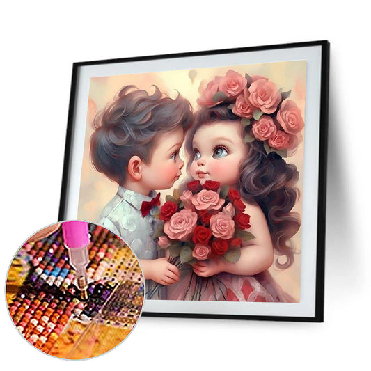 Valentine'S Day Young Couple - Full Round Drill Diamond Painting 30*30CM