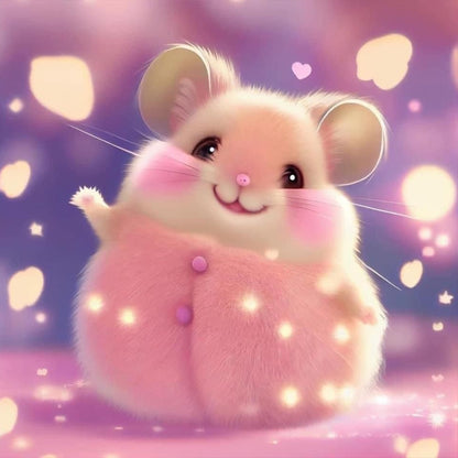 Pink Hamster - Full Round Drill Diamond Painting 30*30CM
