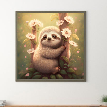 Sloth In Tree - Full Round Drill Diamond Painting 30*30CM