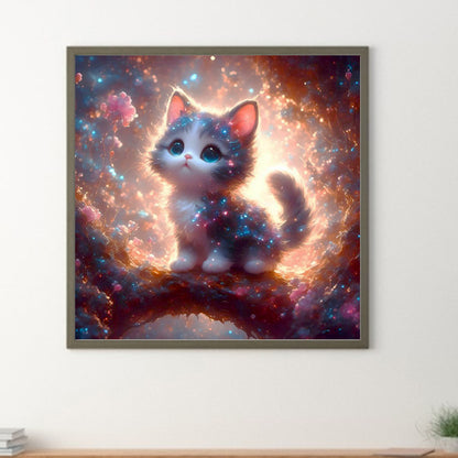 Beautiful Kitten - Full Round Drill Diamond Painting 30*30CM