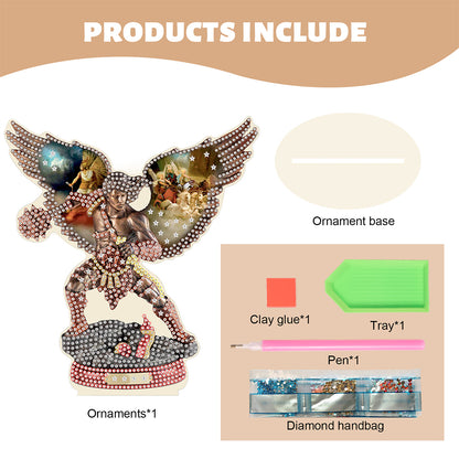 Special Shape Desktop Diamond Art Kits Cartoon Angel Desktop Decor (Angel)