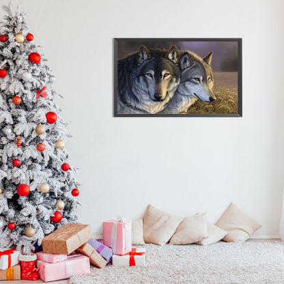 Wolf - Full Round Drill Diamond Painting 50*30CM