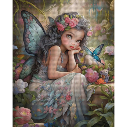 Elf Girl - 11CT Counted Cross Stitch 40*50CM