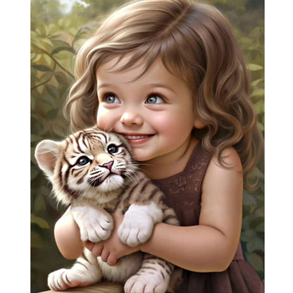 Sweet Girl - Full Round Drill Diamond Painting 40*50CM