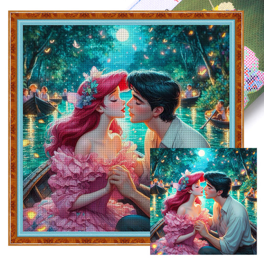 Mermaid Princess Ariel - 18CT Stamped Cross Stitch 30*30CM