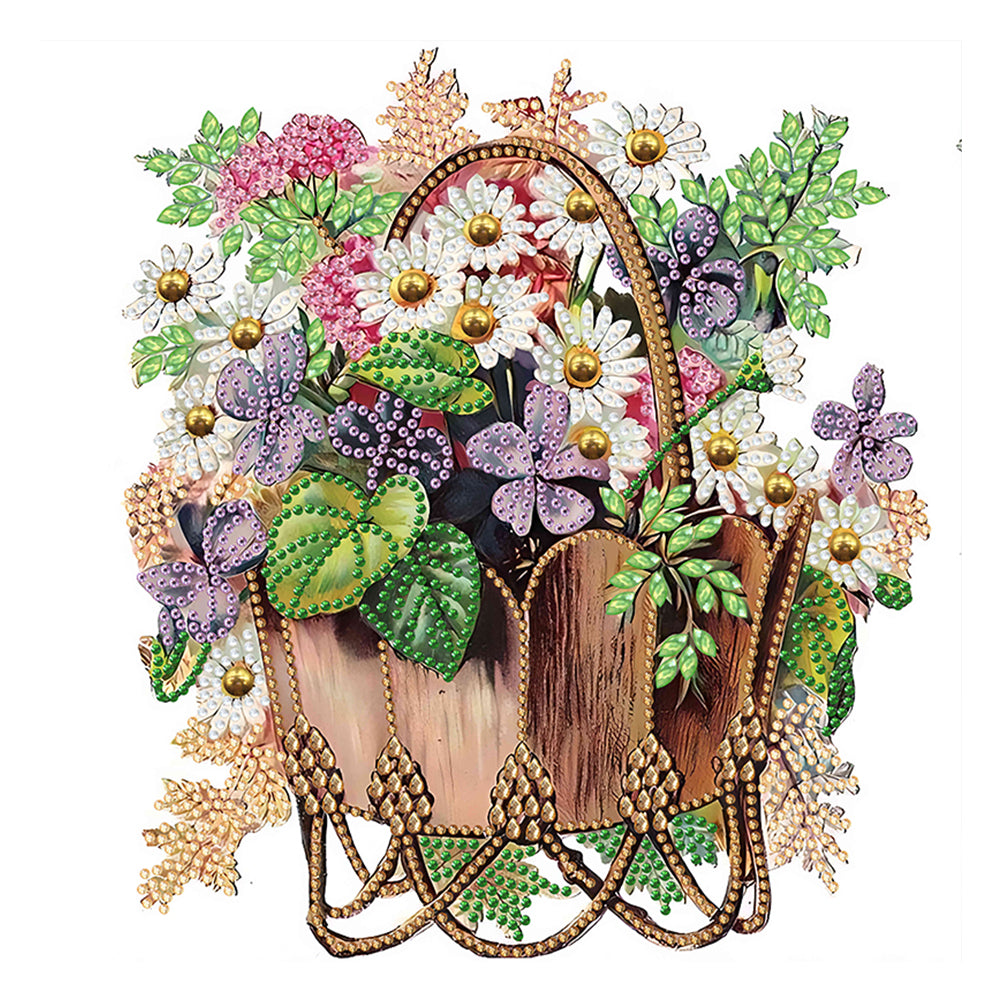 Flower Basket - Special Shaped Drill Diamond Painting 30*30CM