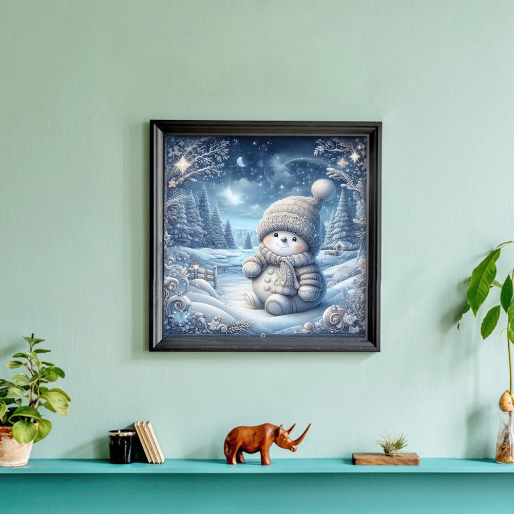 Snow Doll On The Snow - Full Round Drill Diamond Painting 30*30CM