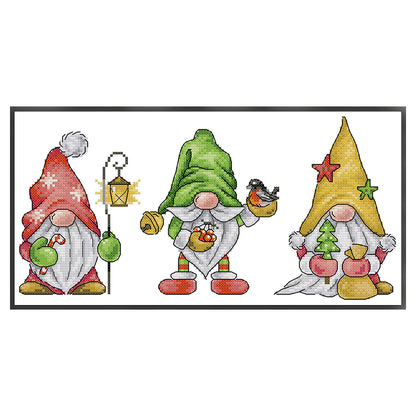 Winter Dwarf - 14CT Stamped Cross Stitch 35*19CM(Joy Sunday)