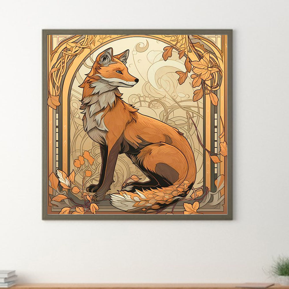 Autumn Fox - Full Round Drill Diamond Painting 30*30CM