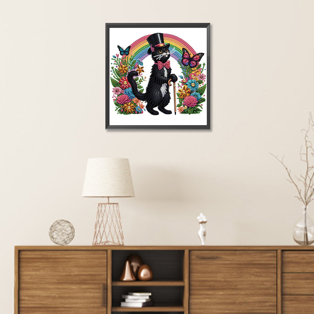 Personalized Black Cat - Special Shaped Drill Diamond Painting 30*30CM