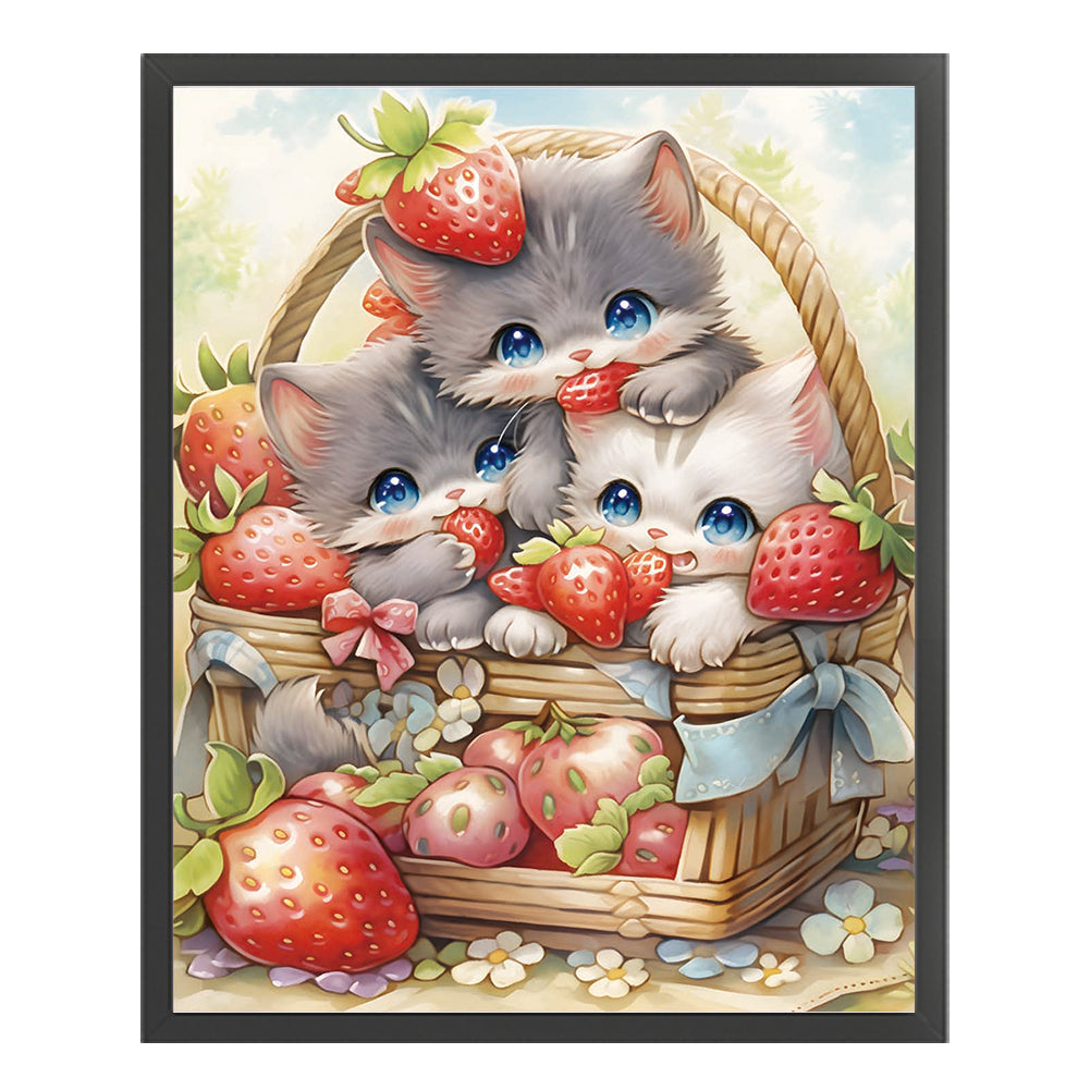 Troubled Cat - 11CT Stamped Cross Stitch 41*51CM