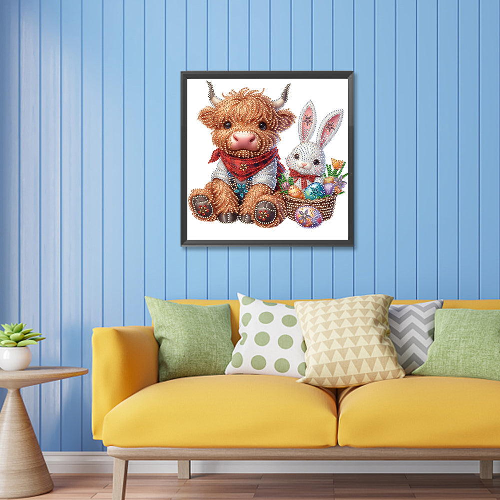 Highland Yak - Special Shaped Drill Diamond Painting 30*30CM