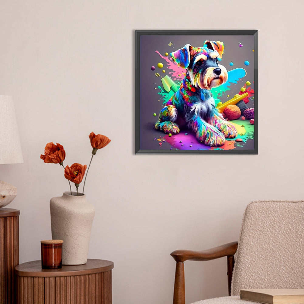 Painted Dog - Full Round Drill Diamond Painting 30*30CM