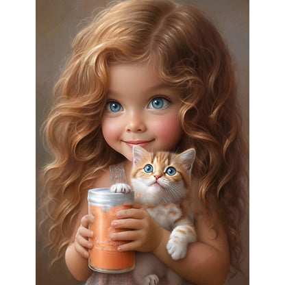 Little Girl - Full Round Drill Diamond Painting 30*40CM