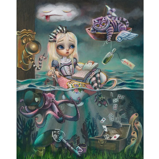 Alice In Wonderland - Full Round Drill Diamond Painting 40*50CM