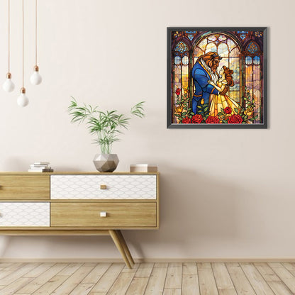 Beauty And The Beast - Full AB Round Drill Diamond Painting 40*40CM