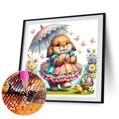 Spring Garden Rabbit - Full Square Drill Diamond Painting 40*40CM