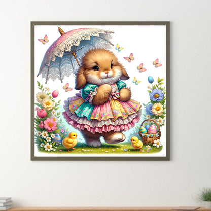 Spring Garden Rabbit - Full Square Drill Diamond Painting 40*40CM