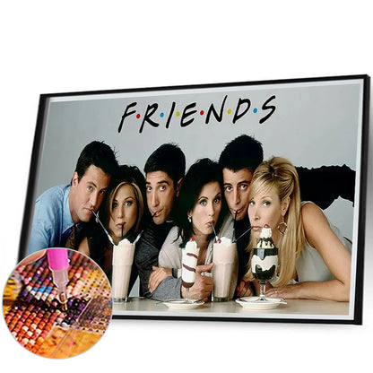Friends - Full Round Drill Diamond Painting 85X55CM