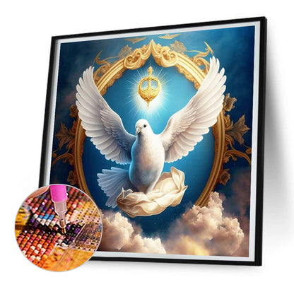 White Dove Of Heaven - Full Round Drill Diamond Painting 30*30CM