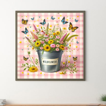 Flowers - Full Round Drill Diamond Painting 30*30CM