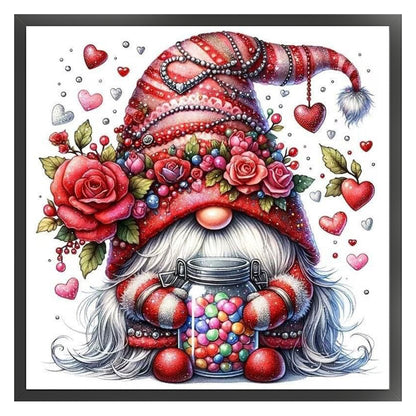 Rose Gnome - 11CT Stamped Cross Stitch 45*45CM