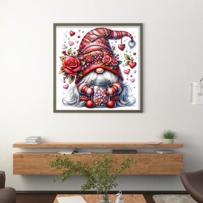 Rose Gnome - 11CT Stamped Cross Stitch 45*45CM