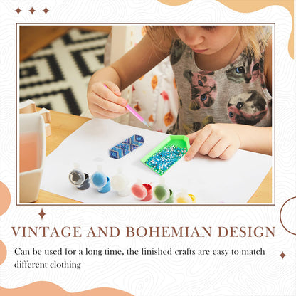8 Pairs Double Sided Diamond Painting DIY Earring Making Kit for Women Girls (4)