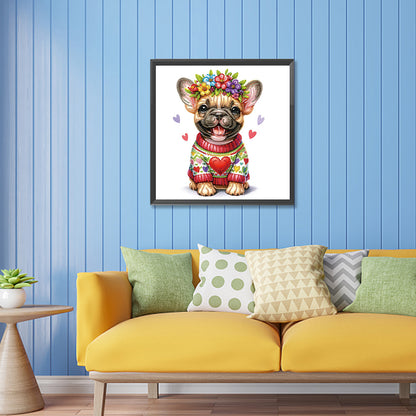 Garland Bulldog - Special Shaped Drill Diamond Painting 30*30CM