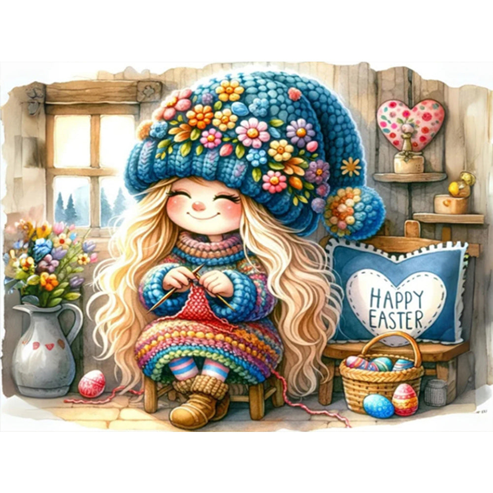 Easter Gnome - Full Round Drill Diamond Painting 40*30CM