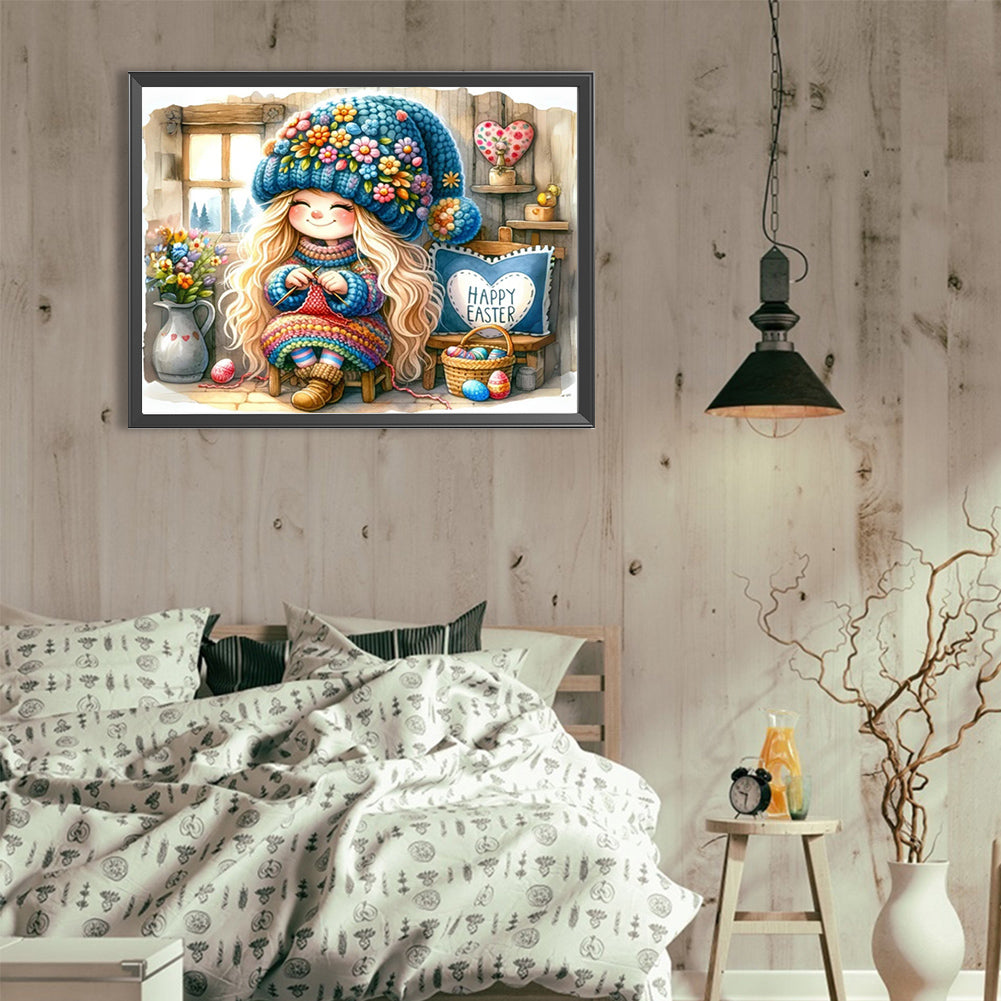 Easter Gnome - Full Round Drill Diamond Painting 40*30CM