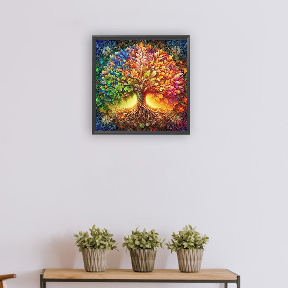 Colorful World Tree Of Life - Full Round Drill Diamond Painting 30*30CM