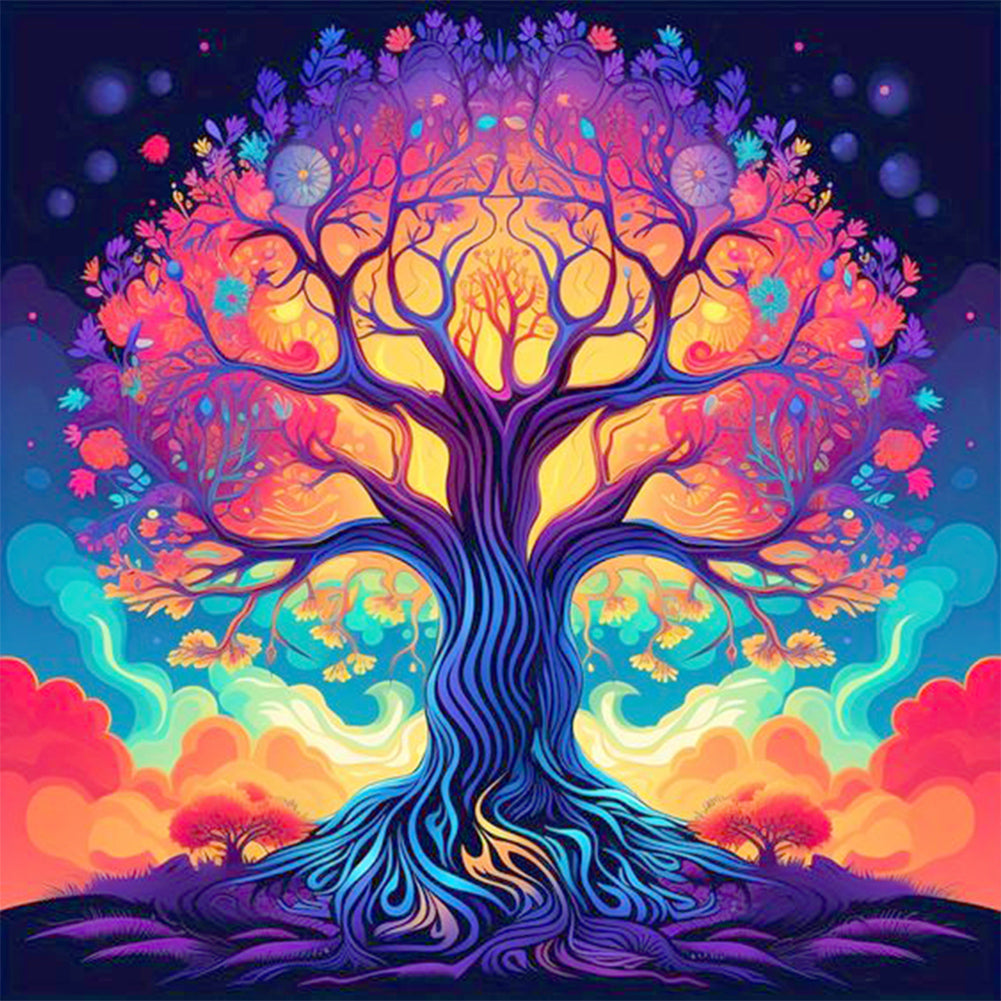 Magic Colorful Tree Of Life - Full Round Drill Diamond Painting 30*30CM