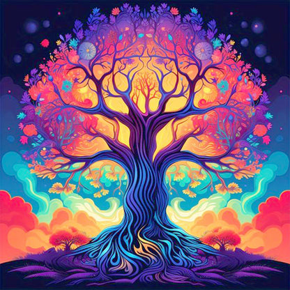 Magic Colorful Tree Of Life - Full Round Drill Diamond Painting 30*30CM