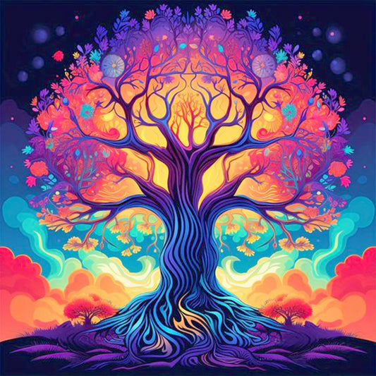 Magic Colorful Tree Of Life - Full Round Drill Diamond Painting 30*30CM