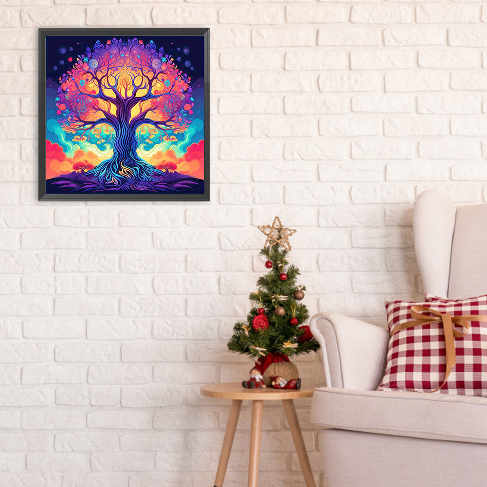 Magic Colorful Tree Of Life - Full Round Drill Diamond Painting 30*30CM