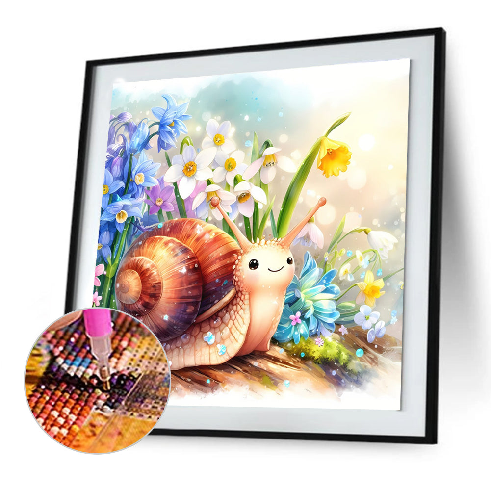 Spring Snail - Full Round Drill Diamond Painting 30*30CM