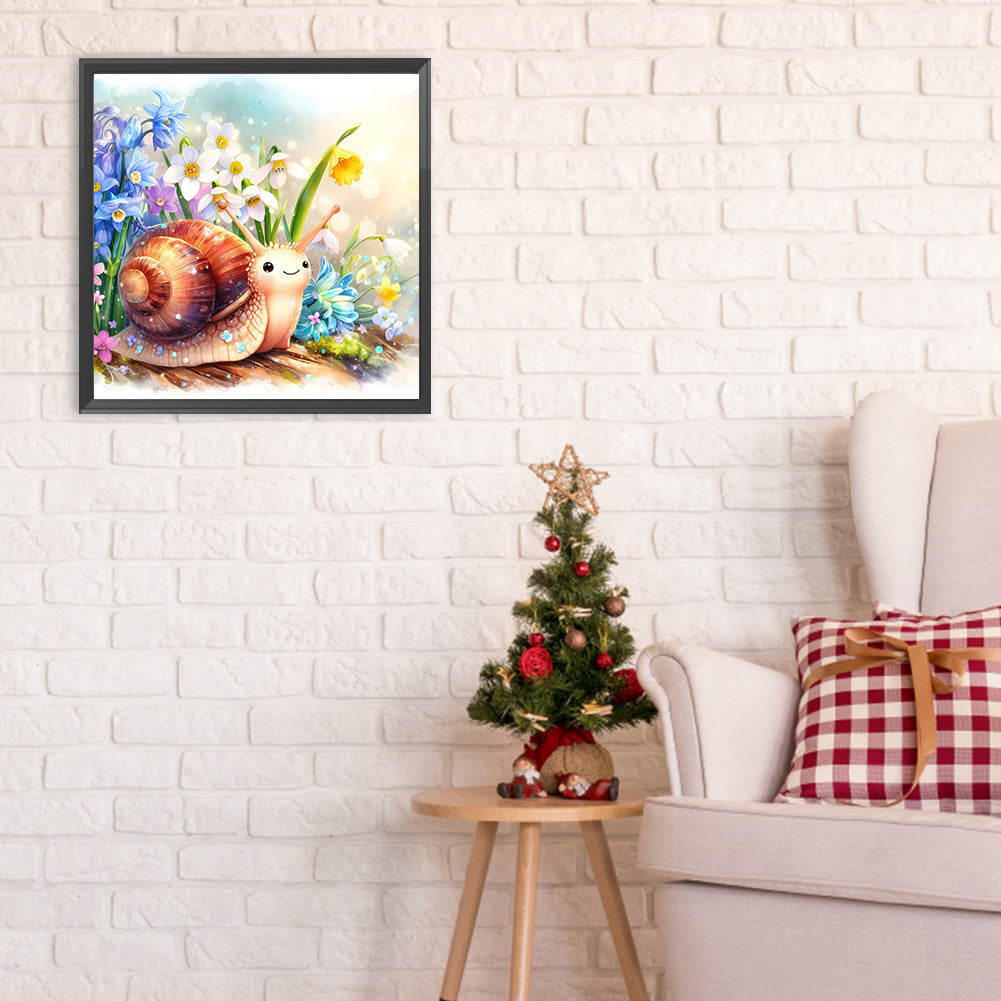 Spring Snail - Full Round Drill Diamond Painting 30*30CM