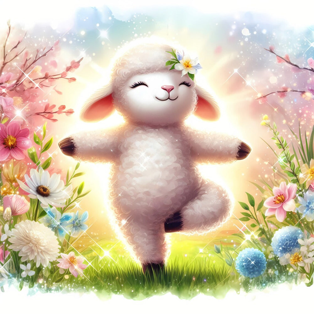 Practicing Sheep - Full Round Drill Diamond Painting 30*30CM