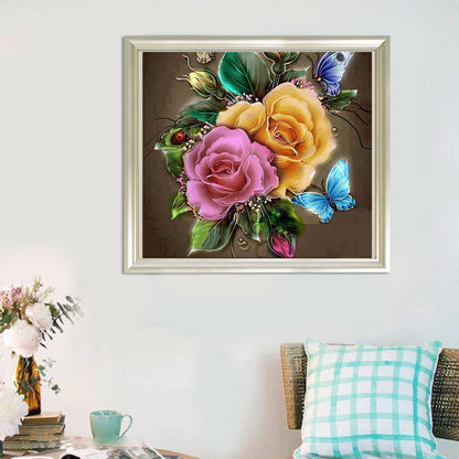 Flowers - Full Round Drill Diamond Painting 30*30CM