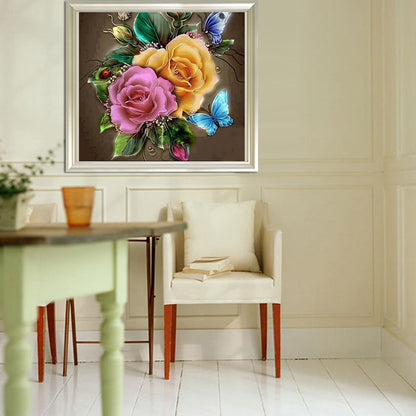 Flowers - Full Round Drill Diamond Painting 30*30CM