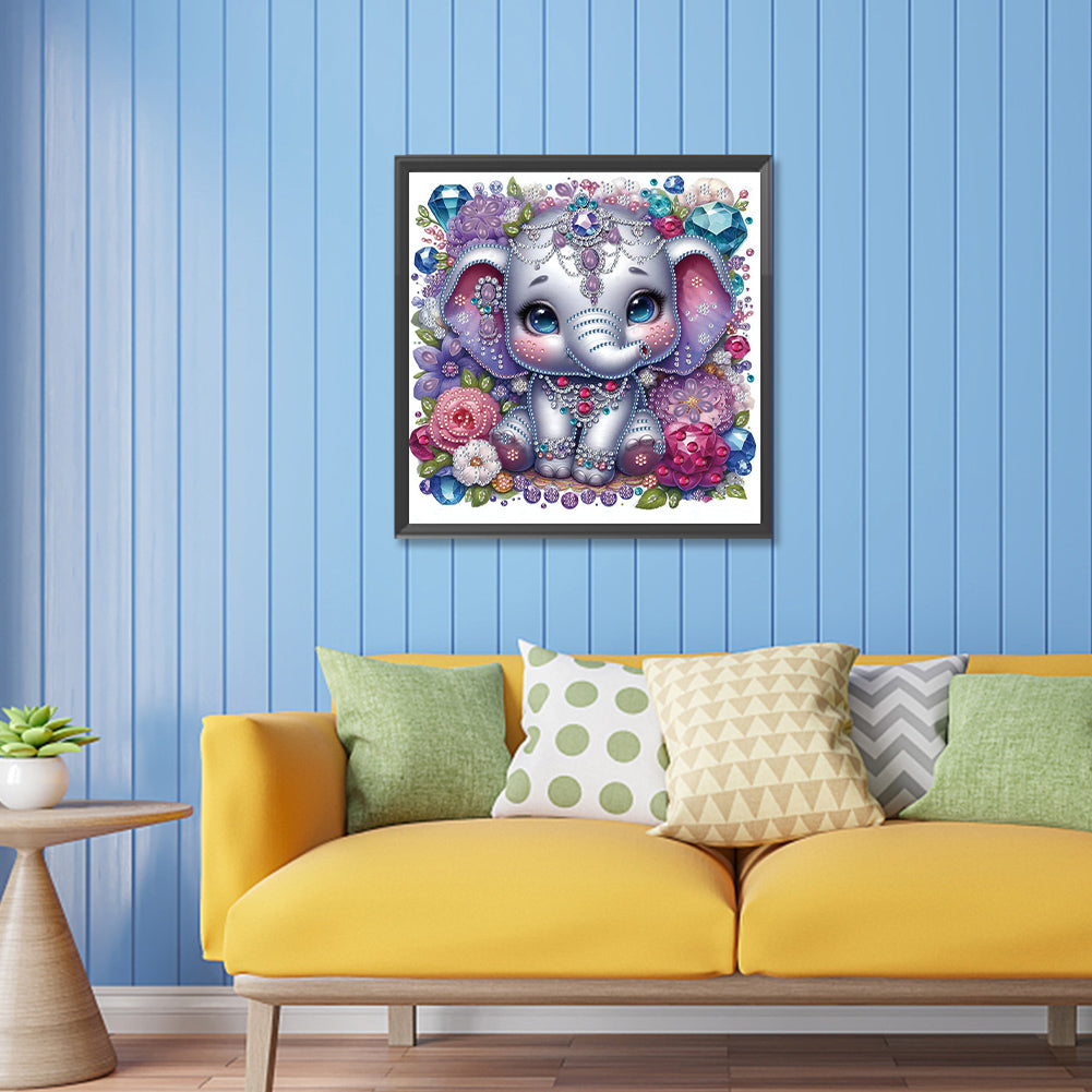 Elephant - Special Shaped Drill Diamond Painting 30*30CM